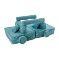 sztruksowa turkusowa sofa dla dziecka