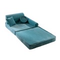 sztruksowa turkusowa sofa dla dziecka