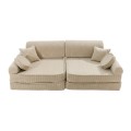 sztruksowa sofa dla dziecka ecru