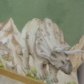 TAPETA MAPA ŚWIATA DINOZAURY ZIELONA