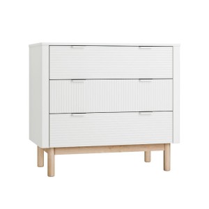 KOMODA 3 SZUFLADY MILOO BIAŁA - PINIO