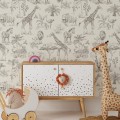 tapeta safari cream