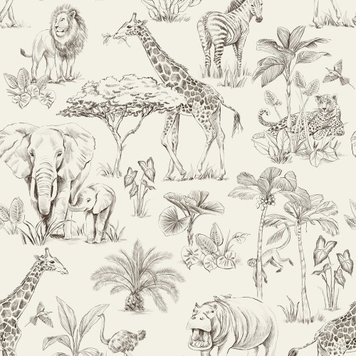 tapeta safari cream