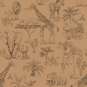 TAPETA SAFARI TOFFEE - PASTELOWE LOVE 