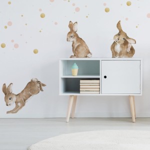 ZESTAW NAKLEJEK HAPPY RABBITS WONDERLAND - DEKORNIK 