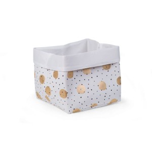 POJEMNIK PŁÓCIENNY 32x32x29 cm GOLD DOTS - CHILDHOME
