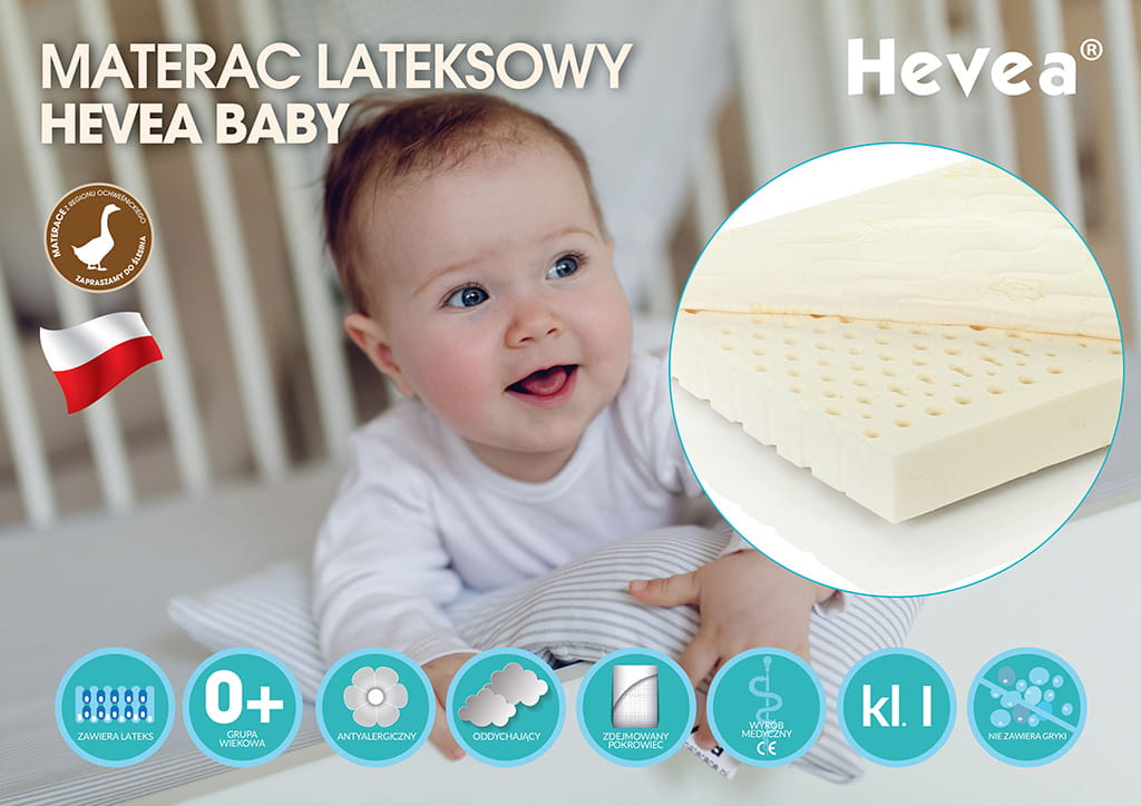 hevea baby materac dla niemowlaka