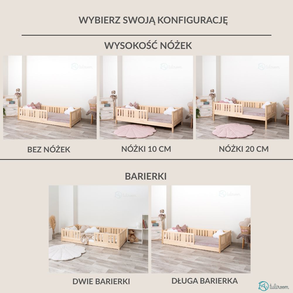 łóżko drewniane dla dziecka możliwość konfuguracji