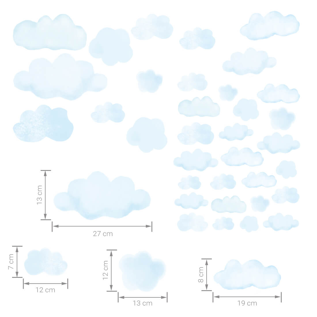 wall sticker mini clouds