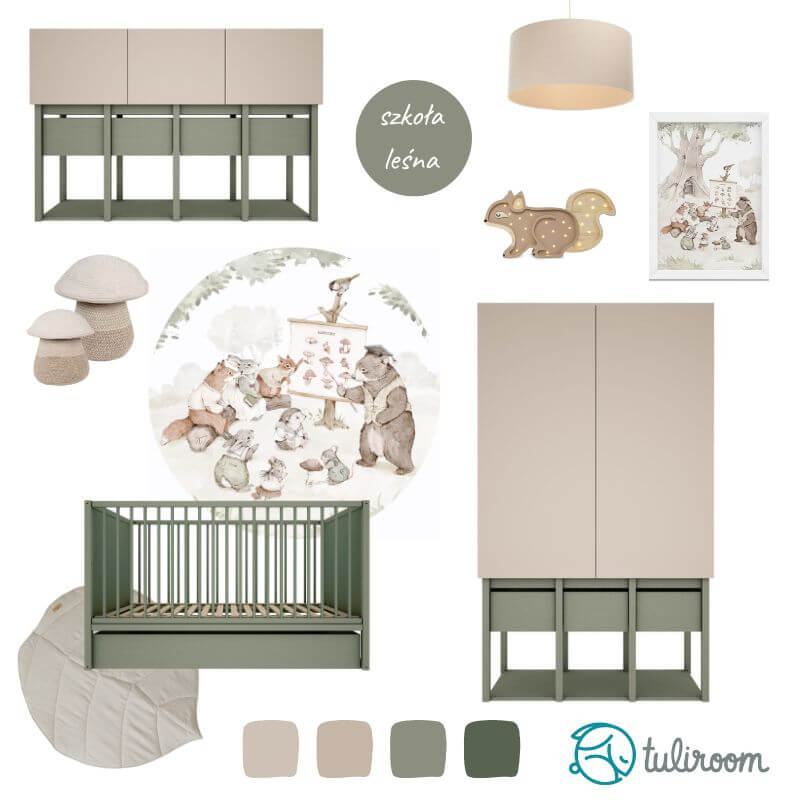 Moodboard szkoła leśna