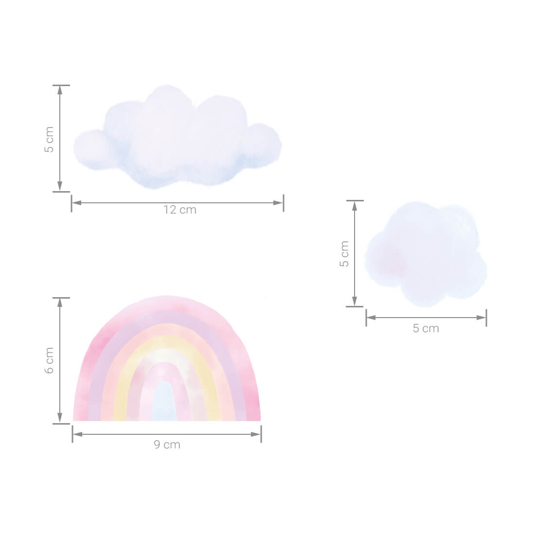 wall sticker rainbows mini
