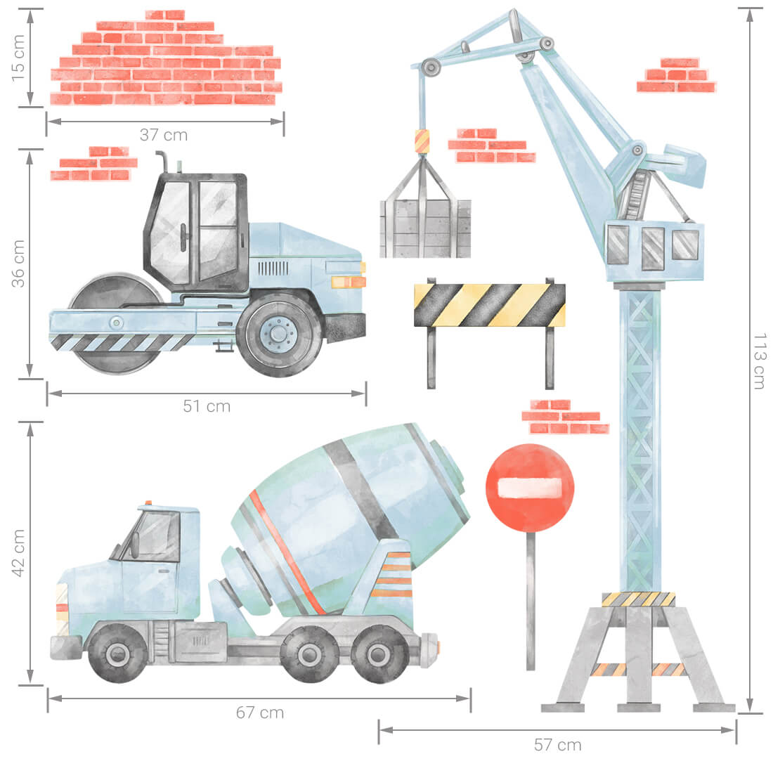wall stickers construction set