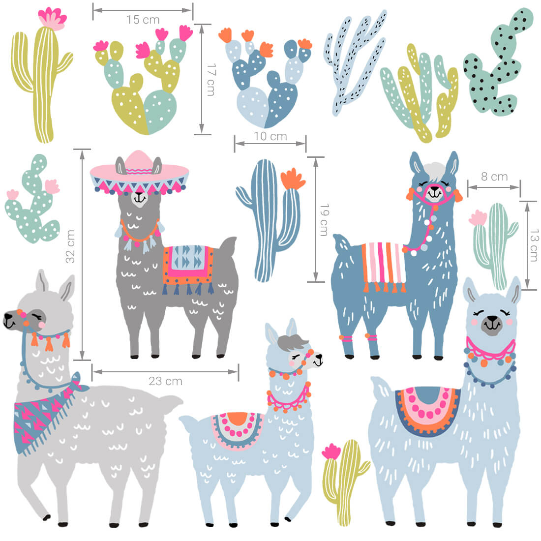 wall stickers llamas