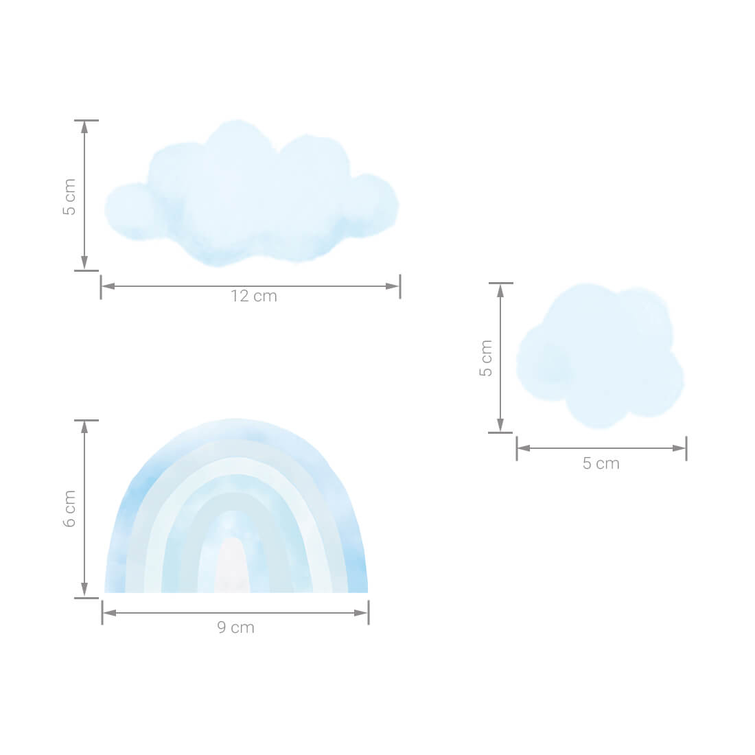 wall sticker rainbows mini