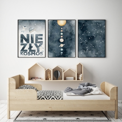 Zestaw plakatów kosmos